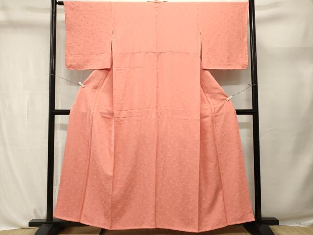 平和屋着物■上質な色無地　草花地紋　香染色　正絹　逸品　CABL3723ev