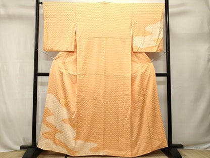 平和屋着物■訪問着　刺繍　絞り　青海波地紋　正絹　逸品　CABL3731ev