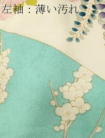 平和屋着物■豪華振袖　駒刺繍　枝花文　藤花房　金彩　正絹　逸品　CABL3739ev