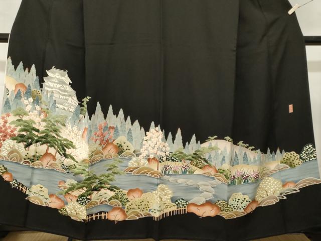 平和屋着物■本加賀友禅作家　北村比呂志　黒留袖　御所解文　正絹　逸品　CABL3747ev