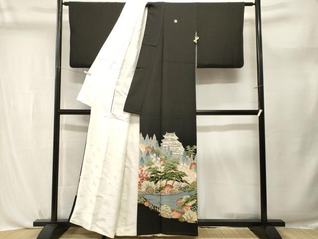 平和屋着物■本加賀友禅作家　北村比呂志　黒留袖　御所解文　正絹　逸品　CABL3747ev