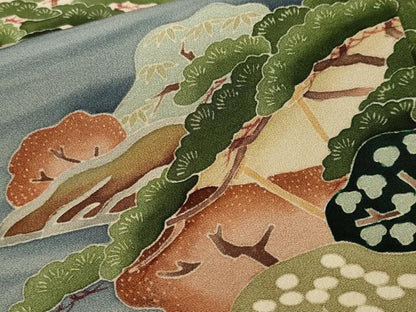 平和屋着物■本加賀友禅作家　北村比呂志　黒留袖　御所解文　正絹　逸品　CABL3747ev