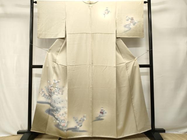 平和屋着物■豪華黒留袖　陶器更紗花鳥流水枝花文　暈し染め　金彩　正絹　逸品　CABL3749ev