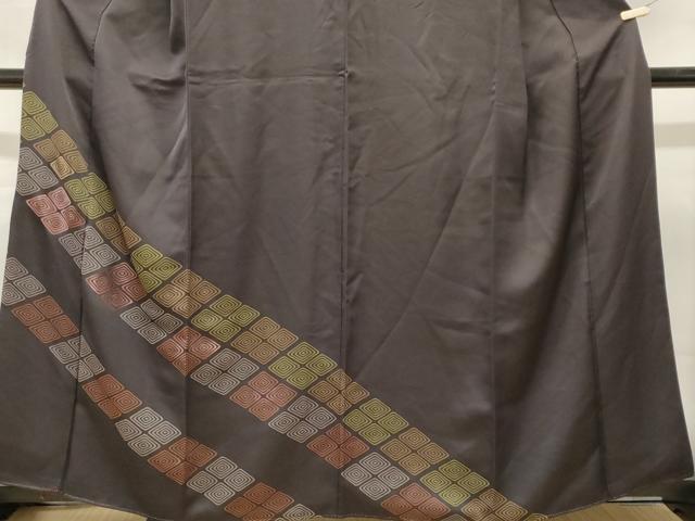 平和屋着物■訪問着　刺繍　菱文　正絹　逸品　CABL3758ev