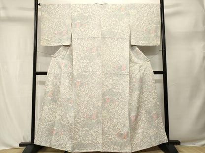平和屋着物■上質な小紋　辻が花　鬼しぼ縮緬　正絹　逸品　CABL3760ev