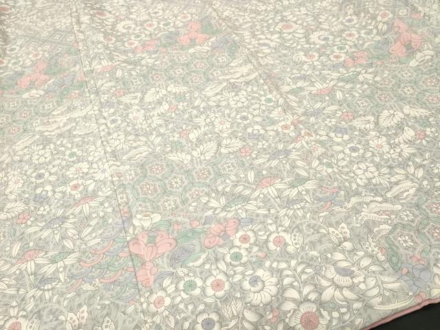平和屋着物■上質な小紋　辻が花　鬼しぼ縮緬　正絹　逸品　CABL3760ev