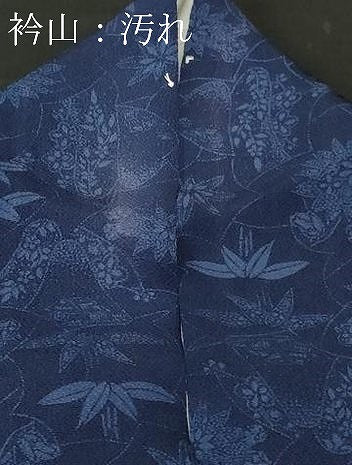 平和屋着物■上質な小紋　笹花文　鬼しぼ縮緬　正絹　逸品　CABL3766ev
