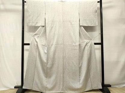 平和屋着物■上質な小紋　ふくれ織　杢目文様　正絹　逸品　CABL3770ev