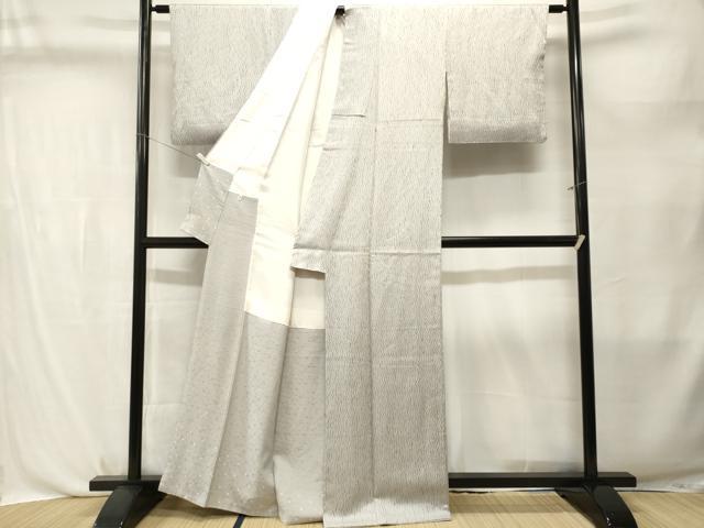 平和屋着物■上質な小紋　ふくれ織　杢目文様　正絹　逸品　CABL3770ev