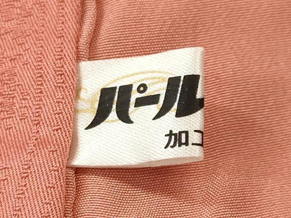平和屋着物■上質な色無地　縞地紋　薄紅色　正絹　逸品　CABL3777ev
