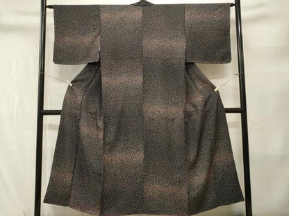平和屋着物■上質な小紋　大庄霰　黒地　正絹　逸品　CABL3791ev