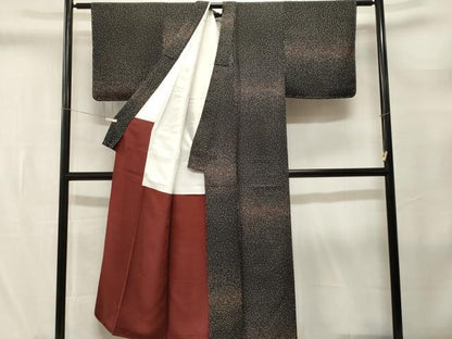 平和屋着物■上質な小紋　大庄霰　黒地　正絹　逸品　CABL3791ev
