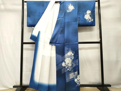 平和屋着物■訪問着　色紙枝花文　暈し染め　正絹　逸品　CABL3793ev