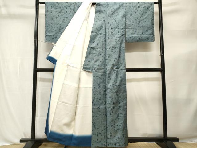 平和屋着物■本場大島紬　7マルキ　草花文　正絹　逸品　CABL3796ev