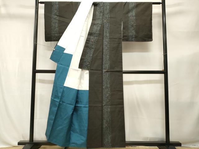 平和屋着物■本場大島紬　9マルキ　地空き　草花間道　正絹　逸品　CABL3800ev