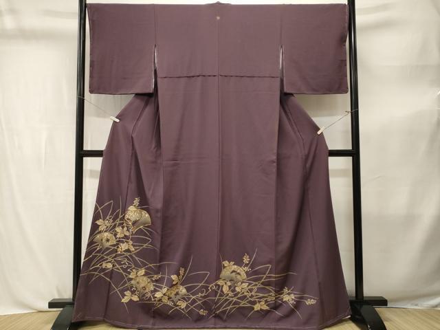 平和屋着物■豪華色留袖　駒刺繍　南天　群鶴花文　金銀彩　正絹　逸品　CABL3801ev