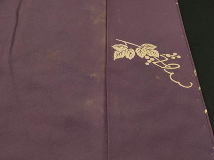 平和屋着物■豪華色留袖　駒刺繍　南天　群鶴花文　金銀彩　正絹　逸品　CABL3801ev