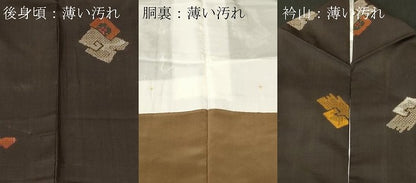 平和屋着物■本場大島紬　割り込み絣　地空き　幾何学花文　正絹　逸品　CABL3803ev