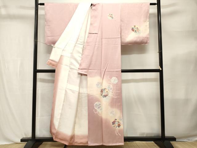 平和屋着物■訪問着　鏡裏花文　暈し染め　正絹　逸品　CABL3807ev