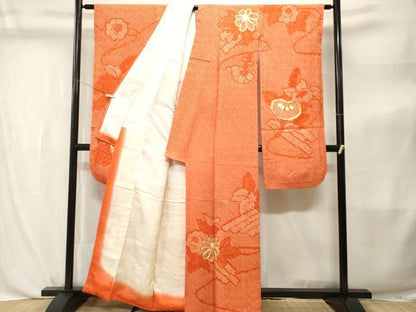 平和屋着物■豪華振袖　総絞り　駒刺繍　花筏文　正絹　逸品　CABL3810ev