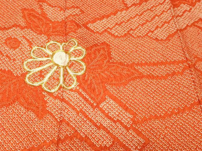 平和屋着物■豪華振袖　総絞り　駒刺繍　花筏文　正絹　逸品　CABL3810ev
