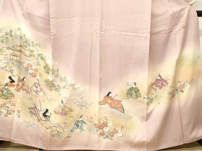 平和屋着物■豪華色留袖　作家物　寿光織　人物風景文　暈し染め　金糸　正絹　逸品　CABL3811ev