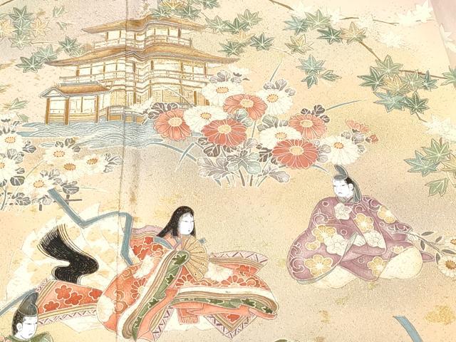 平和屋着物■豪華色留袖　作家物　寿光織　人物風景文　暈し染め　金糸　正絹　逸品　CABL3811ev