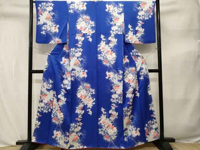 平和屋着物■上質な小紋　枝花文　正絹　逸品　CABL3817ev
