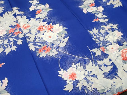 平和屋着物■上質な小紋　枝花文　正絹　逸品　CABL3817ev