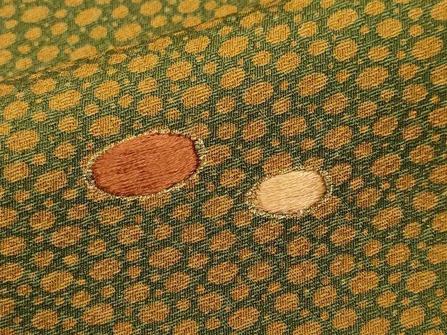 平和屋着物■色留訪問着　刺繍　大庄霰文　正絹　逸品　CABL3821ev