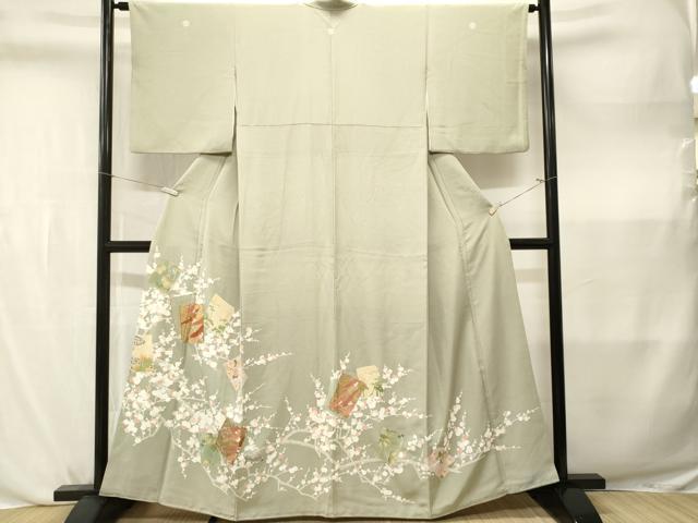 平和屋着物■豪華色留袖　駒刺繍　破れ色紙重ね飛鶴花文　金彩　正絹　逸品　CABL3823ev