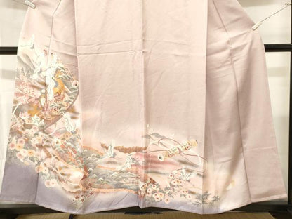 平和屋着物■豪華色留袖　蒔絵風家飛鶴文　暈し染め　正絹　逸品　CABL3826ev