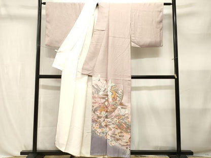 平和屋着物■豪華色留袖　蒔絵風家飛鶴文　暈し染め　正絹　逸品　CABL3826ev