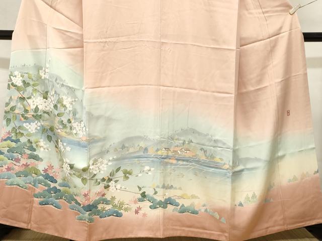 平和屋着物■豪華色留袖　作家物　風景文　暈し染め　やまと誂製　正絹　逸品　CABL3831ev