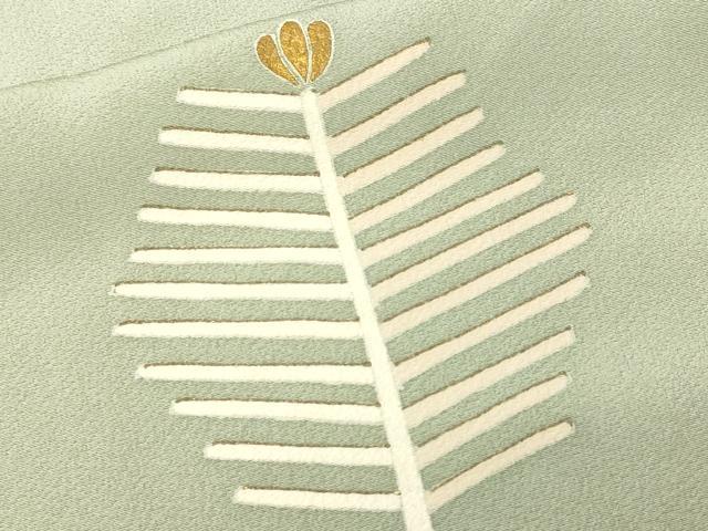 平和屋着物■訪問着　松葉文　金彩　正絹　逸品　CABL3832ev