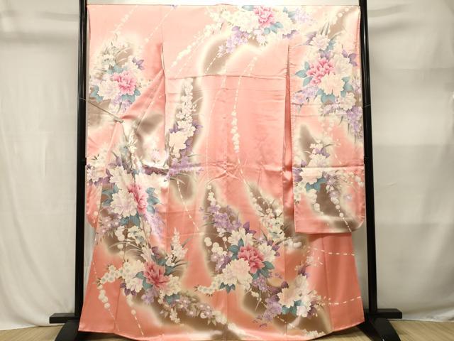 平和屋着物■豪華振袖　草花文　暈し染め　正絹　逸品　CABL3834ev
