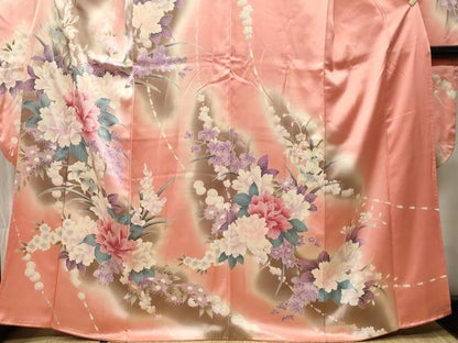 平和屋着物■豪華振袖　草花文　暈し染め　正絹　逸品　CABL3834ev