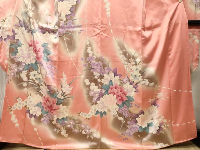 平和屋着物■豪華振袖　草花文　暈し染め　正絹　逸品　CABL3834ev