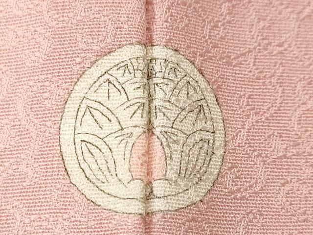 平和屋着物■上質な色無地　花唐草地紋　薄桜色　正絹　逸品　CABL3845ev
