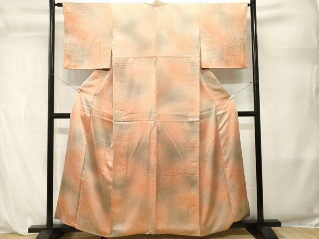 平和屋着物■上質な小紋　絞り　杢目霞文　暈し染め　正絹　逸品　CABL3851ev
