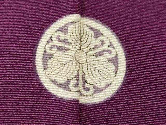 平和屋着物■上質な色無地　茄子紺色　正絹　逸品　CABL3856ev
