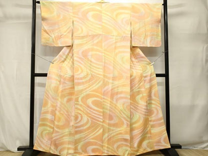 平和屋着物■上質な小紋　流線文　暈し染め　正絹　逸品　CABL3861ev