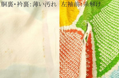 平和屋着物■豪華振袖　総絞り　幾何学花唐草文　金銀彩　正絹　逸品　CABL3866ev
