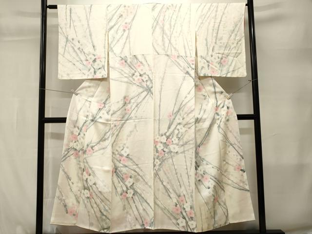 平和屋着物■上質な小紋　枝梅文　暈し染め　正絹　逸品　CABL3871ev