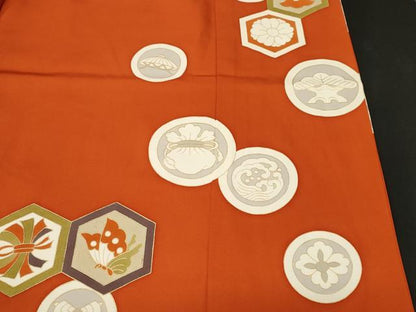 平和屋着物■豪華振袖　駒刺繍　亀甲宝尽し花蝶文　飛鶴　鈴　金彩　正絹　逸品　CABL3877ev