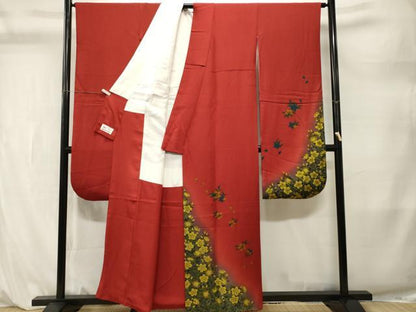 平和屋着物■豪華振袖　草花文　舞花文　暈し染め　金彩　やまと誂製　正絹　逸品　CABL3882ev