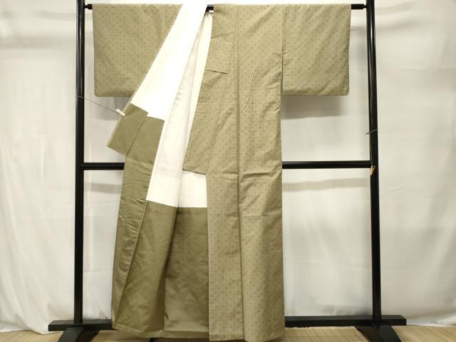 平和屋着物■上質な紬　十字絣文様　正絹　逸品　CABL3884ev