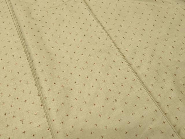 平和屋着物■上質な紬　十字絣文様　正絹　逸品　CABL3884ev