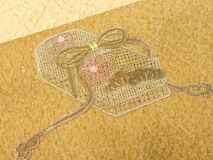 平和屋着物■中国三大刺繍　スワトウ刺繍　総刺繍　文箱貝桶花文　暈し染め　訪問着　正絹　逸品　CABL3885ev