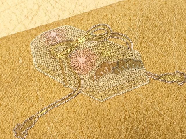 平和屋着物■中国三大刺繍　スワトウ刺繍　総刺繍　文箱貝桶花文　暈し染め　訪問着　正絹　逸品　CABL3885ev